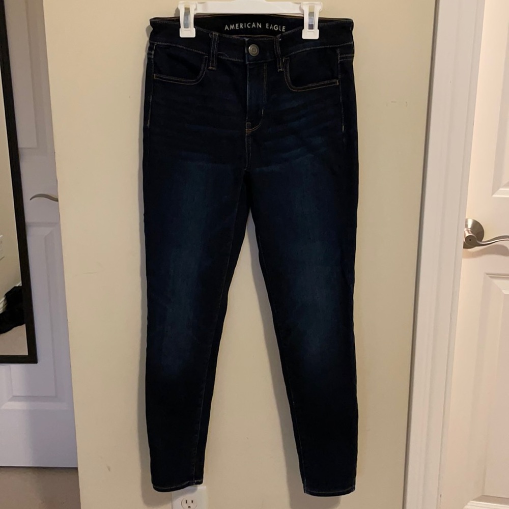 American Eagle dark super stretch jeans size 4